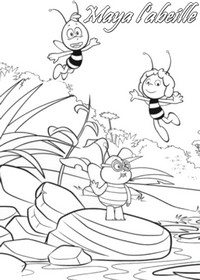 coloriage maya l abeille et barry